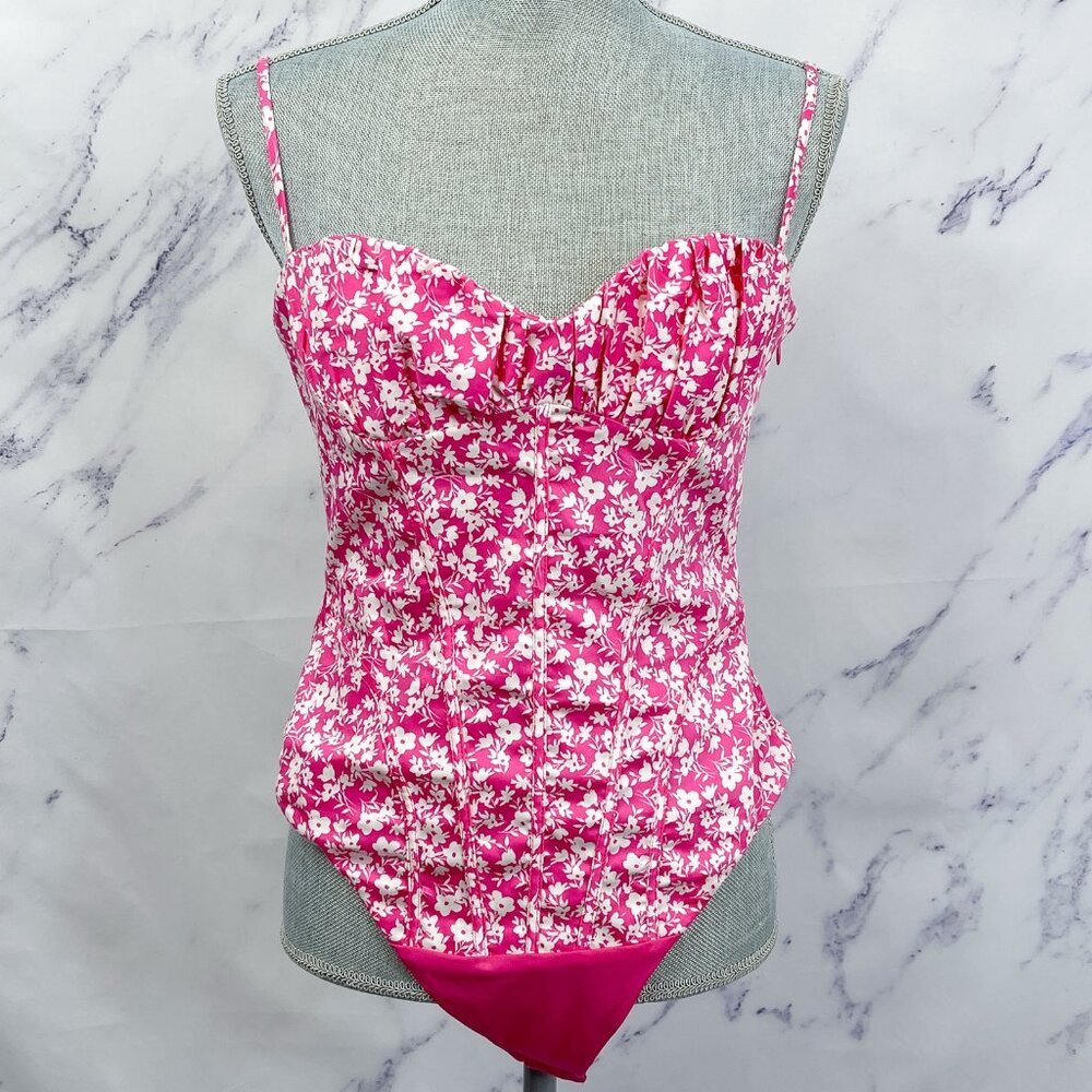 Zara | Floral Thong Bodysuit | S